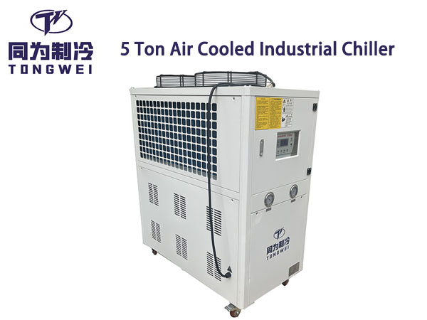 5 enfriador industrial refrescado por aire de la tonelada 5HP para el enfriamiento de procesamiento de plástico